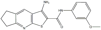 3-amino-N-(3-methoxyphenyl)-6,7-dihydro-5H-cyclopenta[b]thieno[3,2-e]pyridine-2-carboxamide Struktur