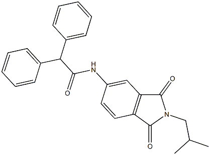 N-(2-isobutyl-1,3-dioxo-2,3-dihydro-1H-isoindol-5-yl)-2,2-diphenylacetamide Struktur