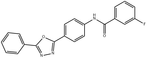 3-fluoro-N-[4-(5-phenyl-1,3,4-oxadiazol-2-yl)phenyl]benzamide Struktur