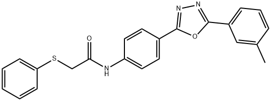 N-{4-[5-(3-methylphenyl)-1,3,4-oxadiazol-2-yl]phenyl}-2-(phenylsulfanyl)acetamide Struktur