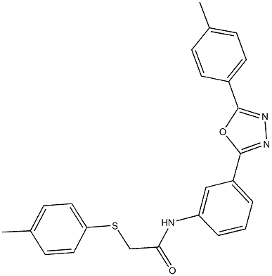 N-{3-[5-(4-methylphenyl)-1,3,4-oxadiazol-2-yl]phenyl}-2-[(4-methylphenyl)sulfanyl]acetamide Struktur