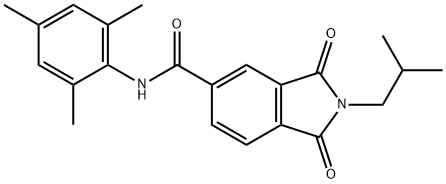 2-isobutyl-N-mesityl-1,3-dioxo-5-isoindolinecarboxamide Struktur