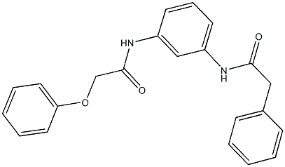 2-phenoxy-N-{3-[(phenylacetyl)amino]phenyl}acetamide Struktur