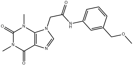 2-(1,3-dimethyl-2,6-dioxo-1,2,3,6-tetrahydro-9H-purin-9-yl)-N-[3-(methoxymethyl)phenyl]acetamide Struktur