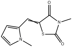 3-methyl-5-[(1-methyl-1H-pyrrol-2-yl)methylene]-1,3-thiazolidine-2,4-dione Struktur