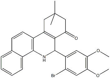 6-(2-bromo-4,5-dimethoxyphenyl)-9,9-dimethyl-6,8,9,10-tetrahydrobenzo[c]phenanthridin-7(5H)-one Struktur