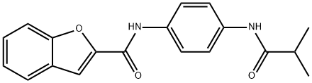 N-[4-(isobutyrylamino)phenyl]-1-benzofuran-2-carboxamide Struktur