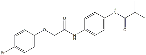 N-(4-{[(4-bromophenoxy)acetyl]amino}phenyl)-2-methylpropanamide Struktur