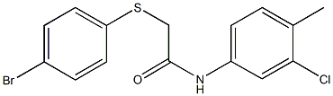 2-[(4-bromophenyl)sulfanyl]-N-(3-chloro-4-methylphenyl)acetamide Struktur