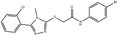 N-(4-bromophenyl)-2-{[5-(2-chlorophenyl)-4-methyl-4H-1,2,4-triazol-3-yl]sulfanyl}acetamide Struktur