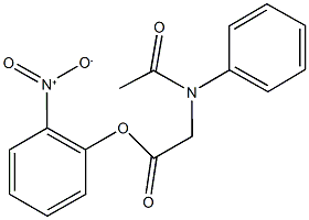 2-nitrophenyl (acetylanilino)acetate Struktur