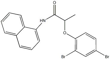 2-(2,4-dibromophenoxy)-N-(1-naphthyl)propanamide Struktur