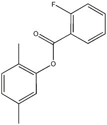 2,5-dimethylphenyl 2-fluorobenzoate Struktur