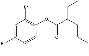 2,4-dibromophenyl 2-ethylhexanoate Struktur