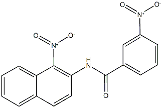 3-nitro-N-{1-nitro-2-naphthyl}benzamide Struktur