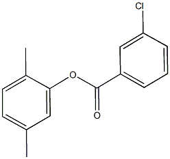 2,5-dimethylphenyl 3-chlorobenzoate Struktur