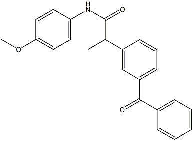 2-(3-benzoylphenyl)-N-(4-methoxyphenyl)propanamide Struktur