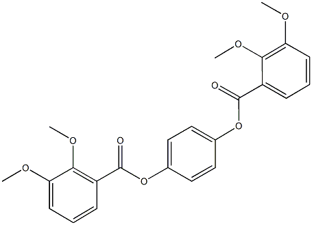 4-[(2,3-dimethoxybenzoyl)oxy]phenyl 2,3-dimethoxybenzoate Struktur