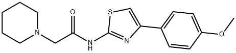 N-[4-(4-methoxyphenyl)-1,3-thiazol-2-yl]-2-(1-piperidinyl)acetamide Struktur