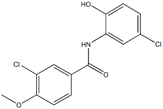 3-chloro-N-(5-chloro-2-hydroxyphenyl)-4-methoxybenzamide Struktur