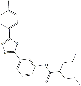 N-{3-[5-(4-methylphenyl)-1,3,4-oxadiazol-2-yl]phenyl}-2-propylpentanamide Struktur