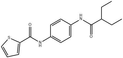 N-{4-[(2-ethylbutanoyl)amino]phenyl}-2-thiophenecarboxamide Struktur