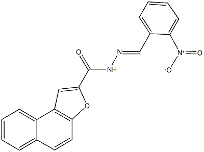 N'-{2-nitrobenzylidene}naphtho[2,1-b]furan-2-carbohydrazide Struktur