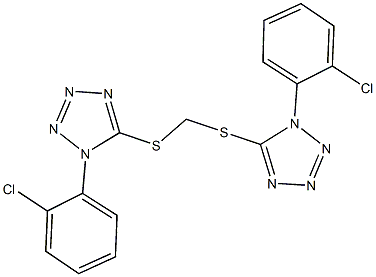 1-(2-chlorophenyl)-5-[({[1-(2-chlorophenyl)-1H-tetraazol-5-yl]sulfanyl}methyl)sulfanyl]-1H-tetraazole Struktur