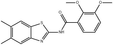 N-(5,6-dimethyl-1,3-benzothiazol-2-yl)-2,3-dimethoxybenzamide Struktur