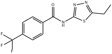 N-(5-ethyl-1,3,4-thiadiazol-2-yl)-4-(trifluoromethyl)benzamide Struktur