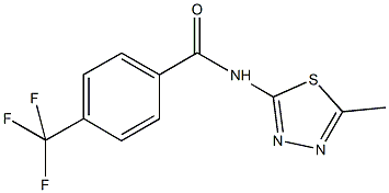 N-(5-methyl-1,3,4-thiadiazol-2-yl)-4-(trifluoromethyl)benzamide Struktur