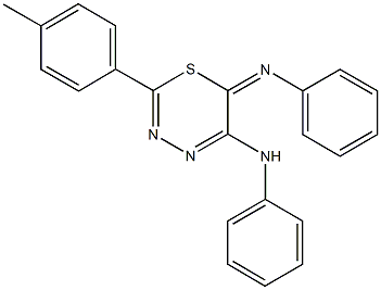 2-(4-methylphenyl)-N-phenyl-6-(phenylimino)-6H-1,3,4-thiadiazin-5-amine Struktur