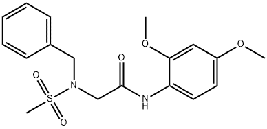 2-[benzyl(methylsulfonyl)amino]-N-(2,4-dimethoxyphenyl)acetamide Struktur