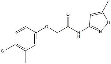 2-(4-chloro-3-methylphenoxy)-N-(5-methylisoxazol-3-yl)acetamide Struktur