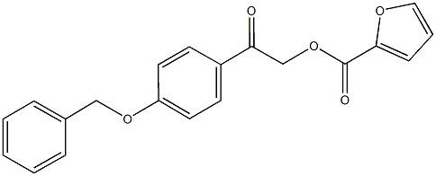 2-[4-(benzyloxy)phenyl]-2-oxoethyl 2-furoate Struktur