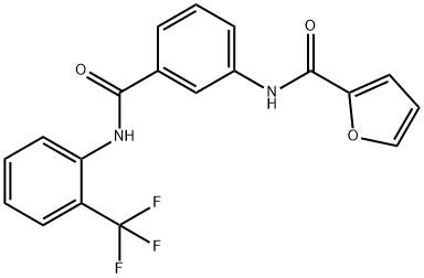 N-(3-{[2-(trifluoromethyl)anilino]carbonyl}phenyl)-2-furamide Struktur