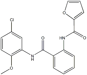 N-{2-[(5-chloro-2-methoxyanilino)carbonyl]phenyl}-2-furamide Struktur