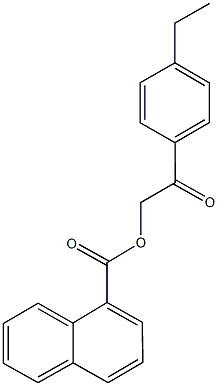 2-(4-ethylphenyl)-2-oxoethyl 1-naphthoate Struktur