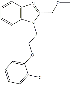 1-[2-(2-chlorophenoxy)ethyl]-2-(methoxymethyl)-1H-benzimidazole Struktur