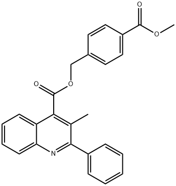 4-(methoxycarbonyl)benzyl 3-methyl-2-phenyl-4-quinolinecarboxylate Struktur