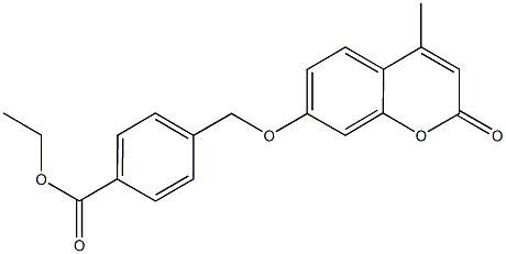 ethyl 4-{[(4-methyl-2-oxo-2H-chromen-7-yl)oxy]methyl}benzoate Struktur