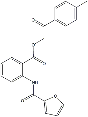 2-(4-methylphenyl)-2-oxoethyl 2-(2-furoylamino)benzoate Struktur