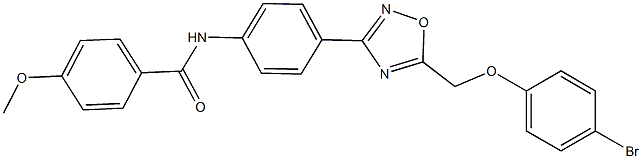 N-(4-{5-[(4-bromophenoxy)methyl]-1,2,4-oxadiazol-3-yl}phenyl)-4-methoxybenzamide Struktur