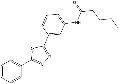 N-[3-(5-phenyl-1,3,4-oxadiazol-2-yl)phenyl]pentanamide Struktur