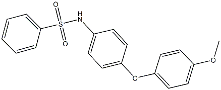 N-[4-(4-methoxyphenoxy)phenyl]benzenesulfonamide Struktur