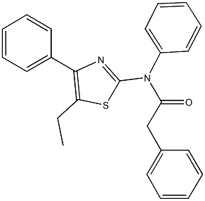 N-(5-ethyl-4-phenyl-1,3-thiazol-2-yl)-N,2-diphenylacetamide Struktur