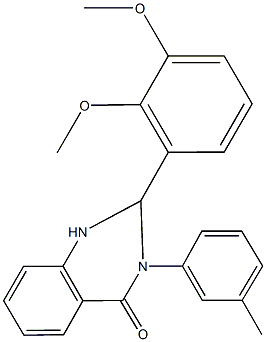 2-(2,3-dimethoxyphenyl)-3-(3-methylphenyl)-2,3-dihydro-4(1H)-quinazolinone Struktur