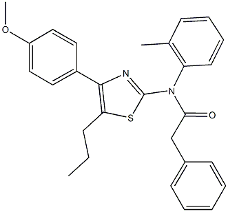 N-[4-(4-methoxyphenyl)-5-propyl-1,3-thiazol-2-yl]-N-(2-methylphenyl)-2-phenylacetamide Struktur