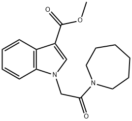 methyl 1-[2-(1-azepanyl)-2-oxoethyl]-1H-indole-3-carboxylate Struktur