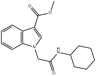 methyl 1-[2-(cyclohexylamino)-2-oxoethyl]-1H-indole-3-carboxylate Struktur